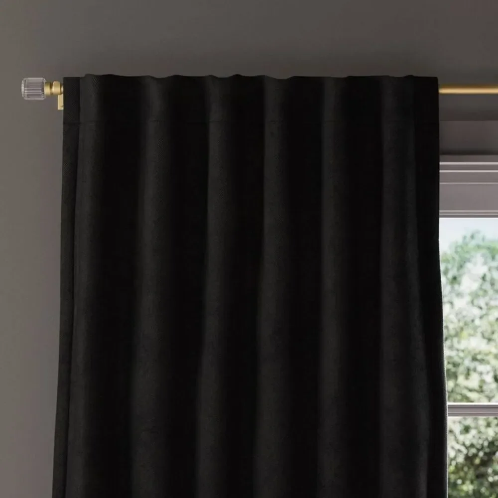 Threshold Black Blackout Curtain Panel